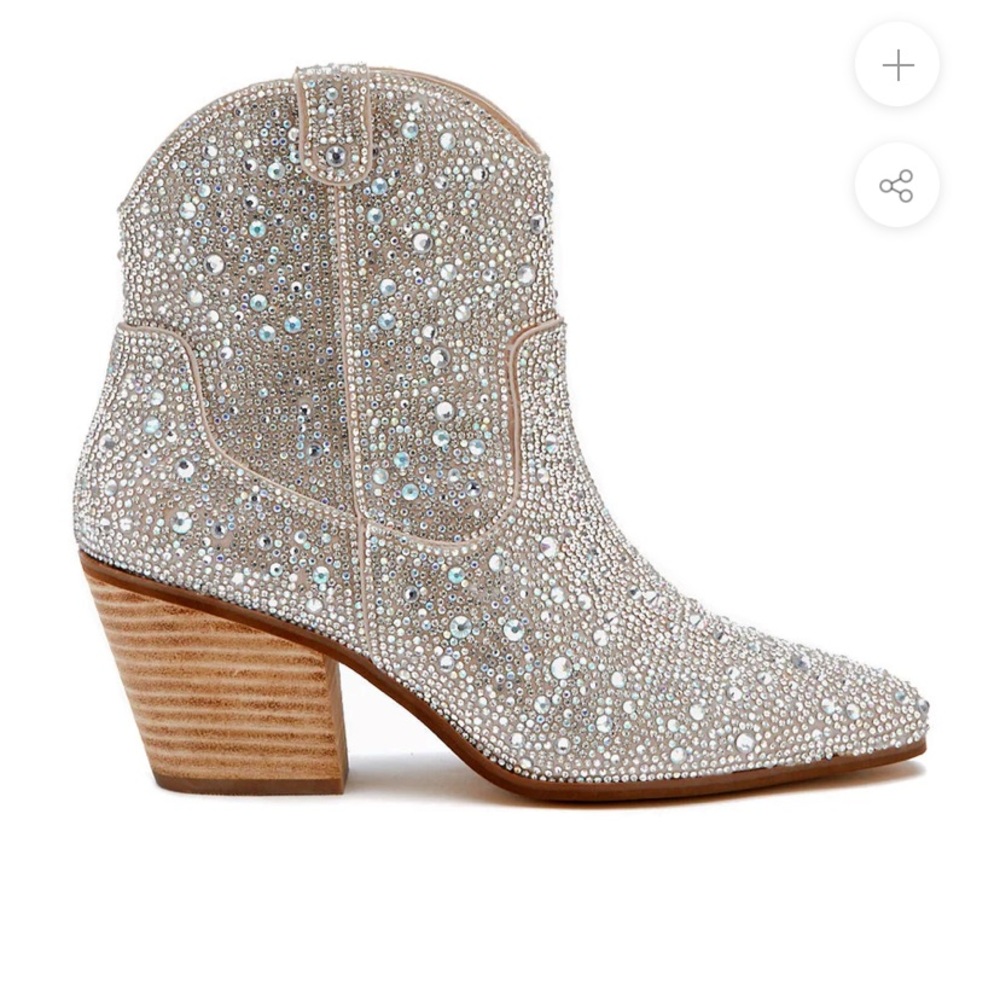 Matisse Sparkly Rhinestone Cowgirl Booties Size 9